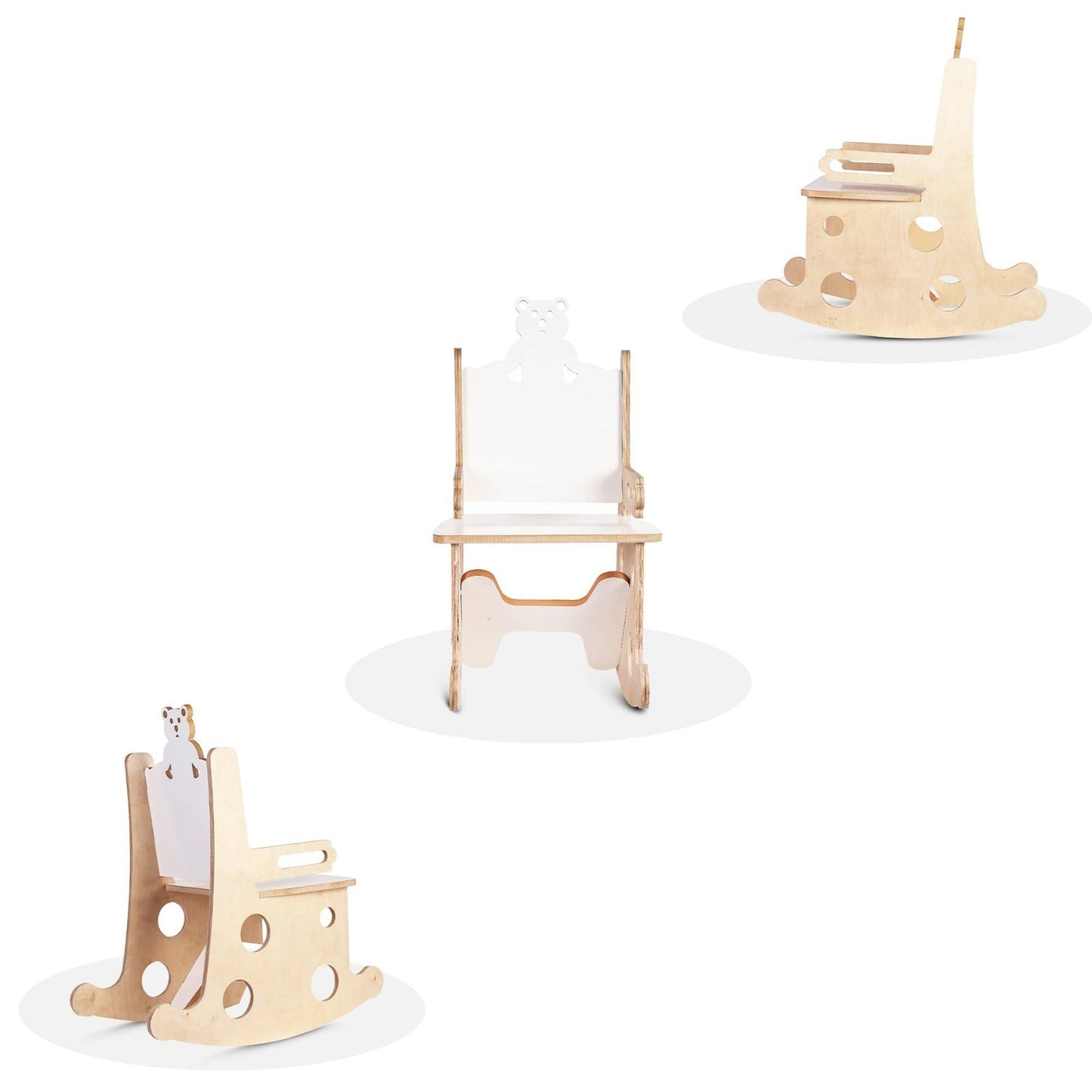 Wooden Bear Rocking Chair