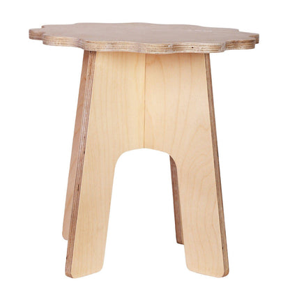Floral Wooden Stool